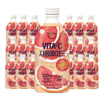 동원 비타c에이드 자몽 500ml x 18병 (오늘출발+무배) 탄산 제로 생수 sh