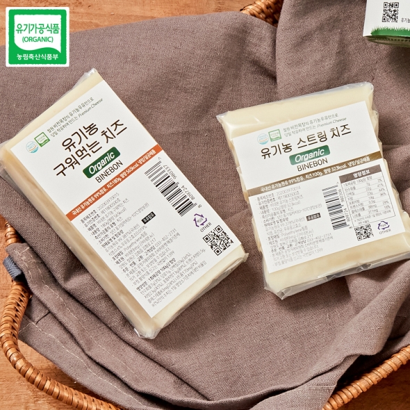 철원목장 수제 유기농 스트링치즈 100g x 2ea+할로미치즈 100g x 2ea 당일새벽착유 1A등급원유 유기가공식품인증