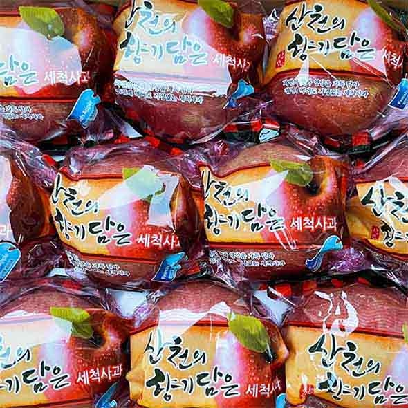 [산천향] 안동사과 세척 꿀부사 (가정용) 3kg / 19-21과 (꼬마)